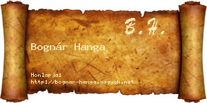 Bognár Hanga névjegykártya